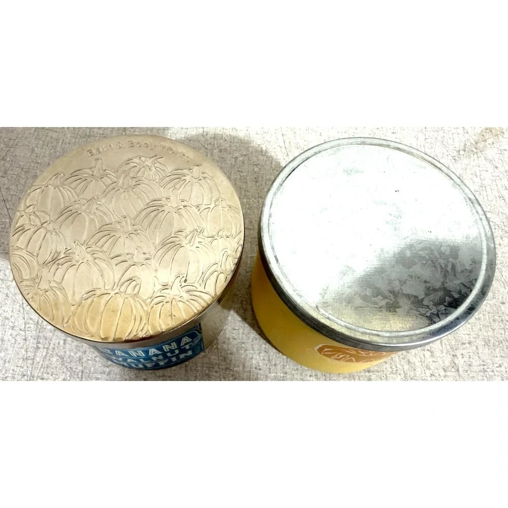 Bath and Body Works Banana Walnut Muffin & Banana Bundt Cake 3-Wick Candles